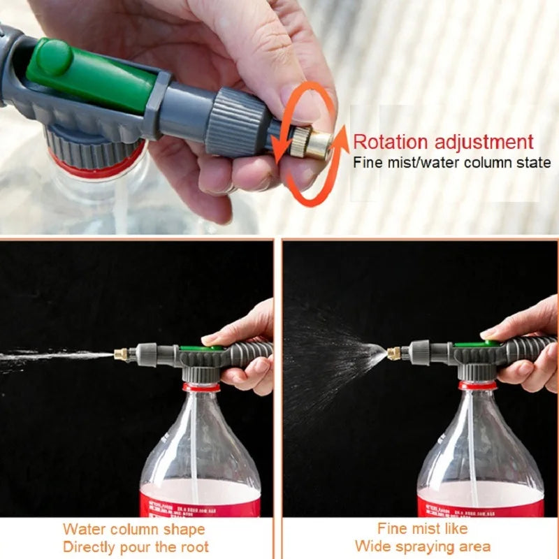 Adjustable Drink Bottle Spray Head Nozzle Garden Watering Tool